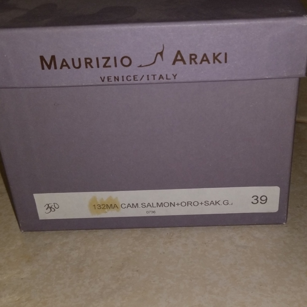 Maurizio Araki Salmon Suede Heels Size 39 - Picture 6 of 6